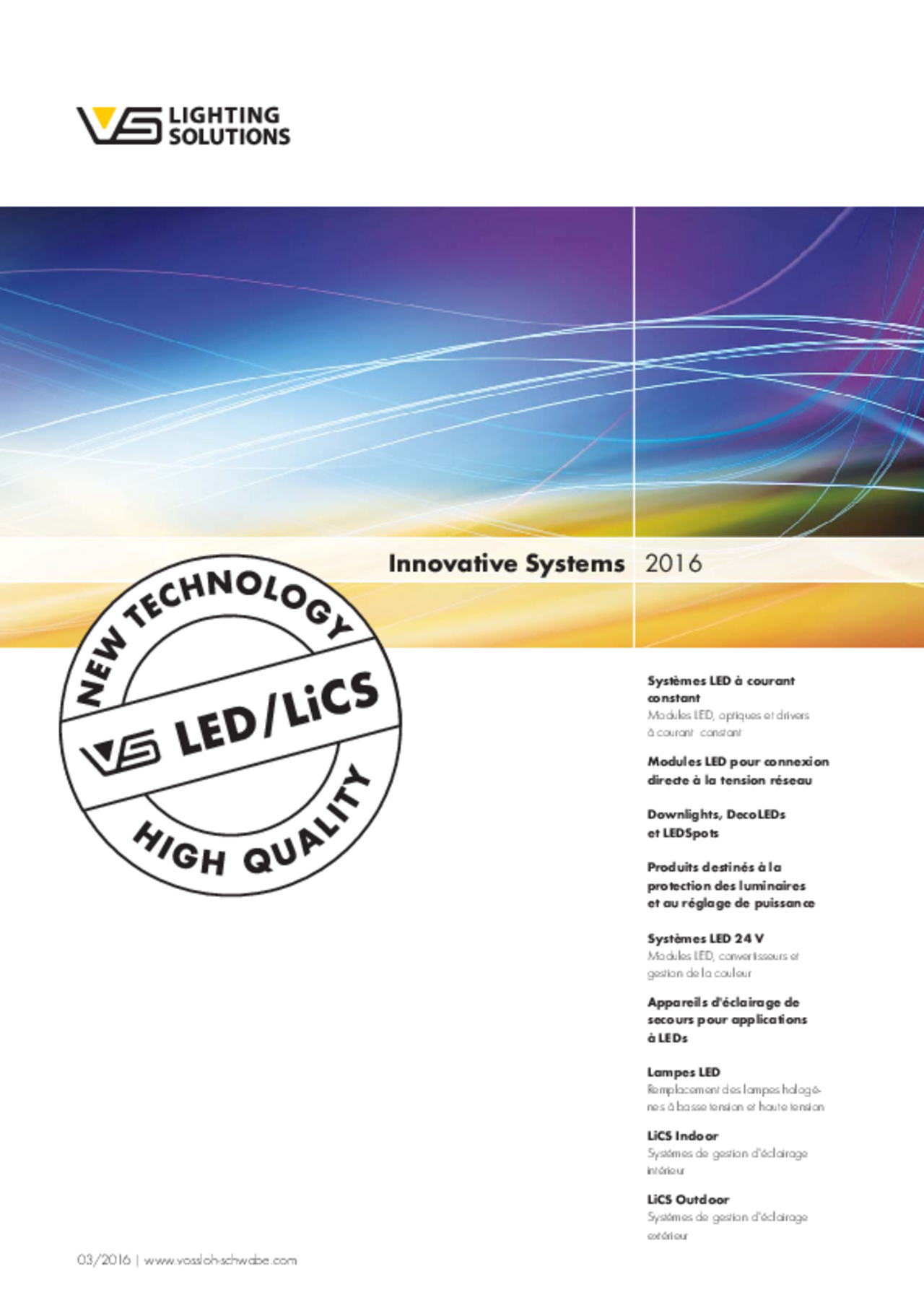 Innovative Systeme Catalogue 2016 (FR)