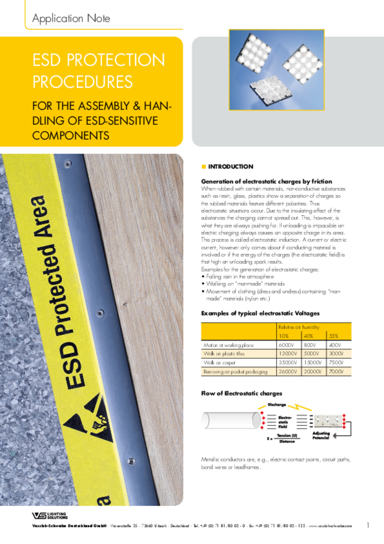 ESD protection procedures for the aasembly & handling of ESD-sensitive components (EN)
