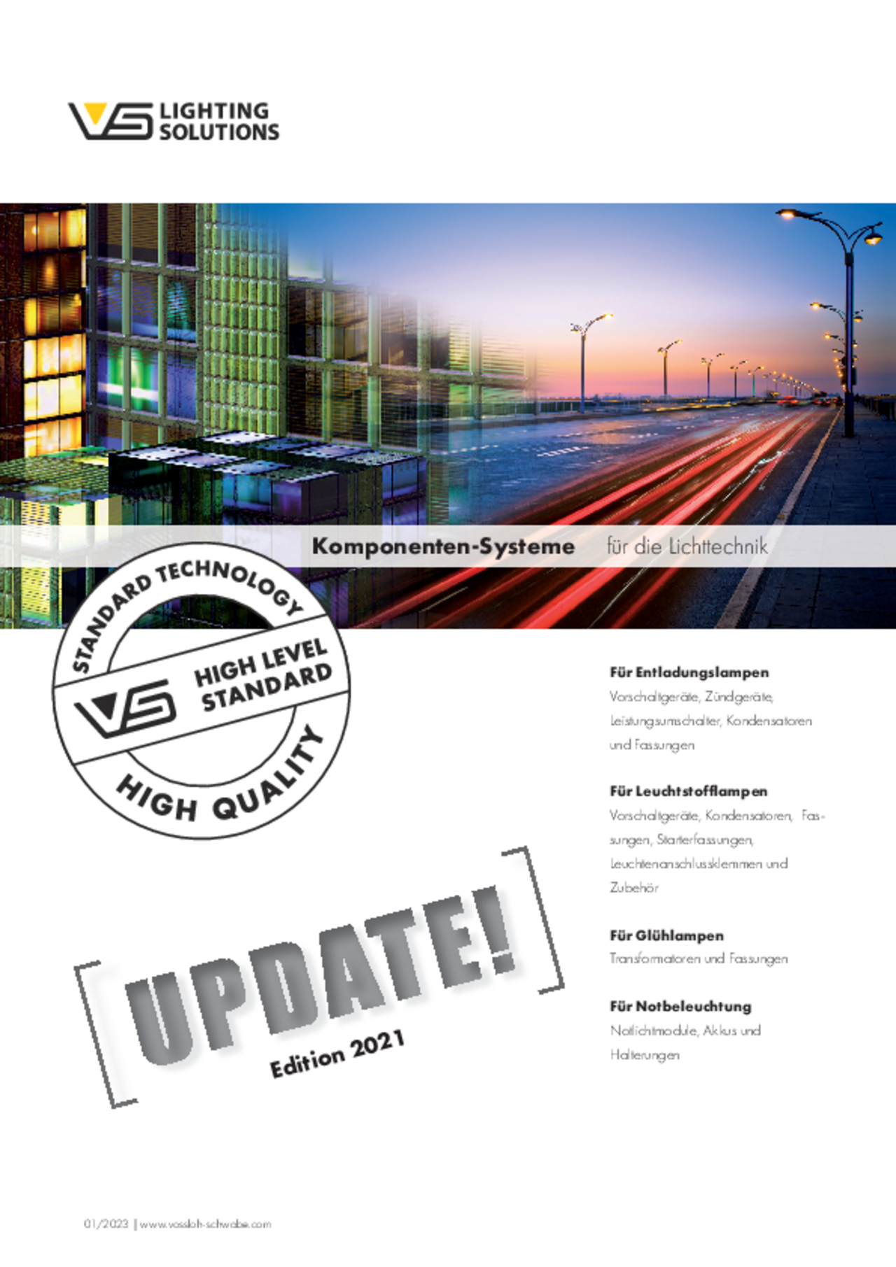 Produktkatalog für die traditionelle Lichttechnik